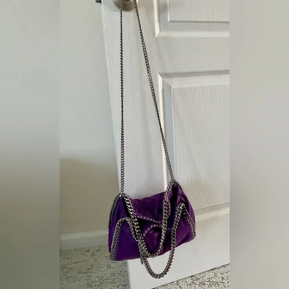 ❌SOLD❌ Stella McCartney Purple Chain-Trimmed Women's Bag EUC - Picture 4 of 9